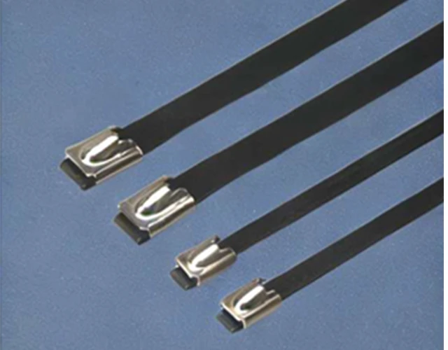 316, 304 Stainless Steel PVC Coated Cable Ties Ball Lock Type